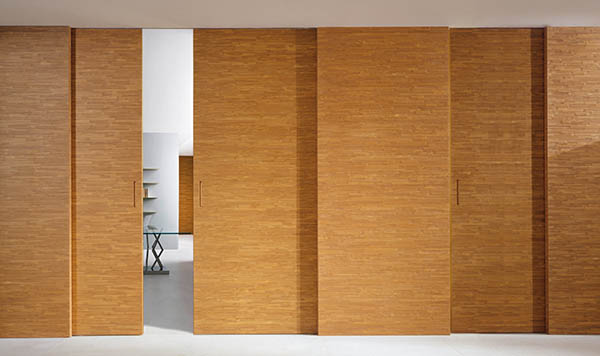 Laurameroni luxury modern integrated sliding doors for a bespoke artisanal interior design and decor