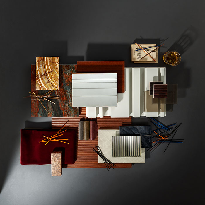 laurameroni materials surfaces and moodboards flatlay design for luxury interiors inspiration