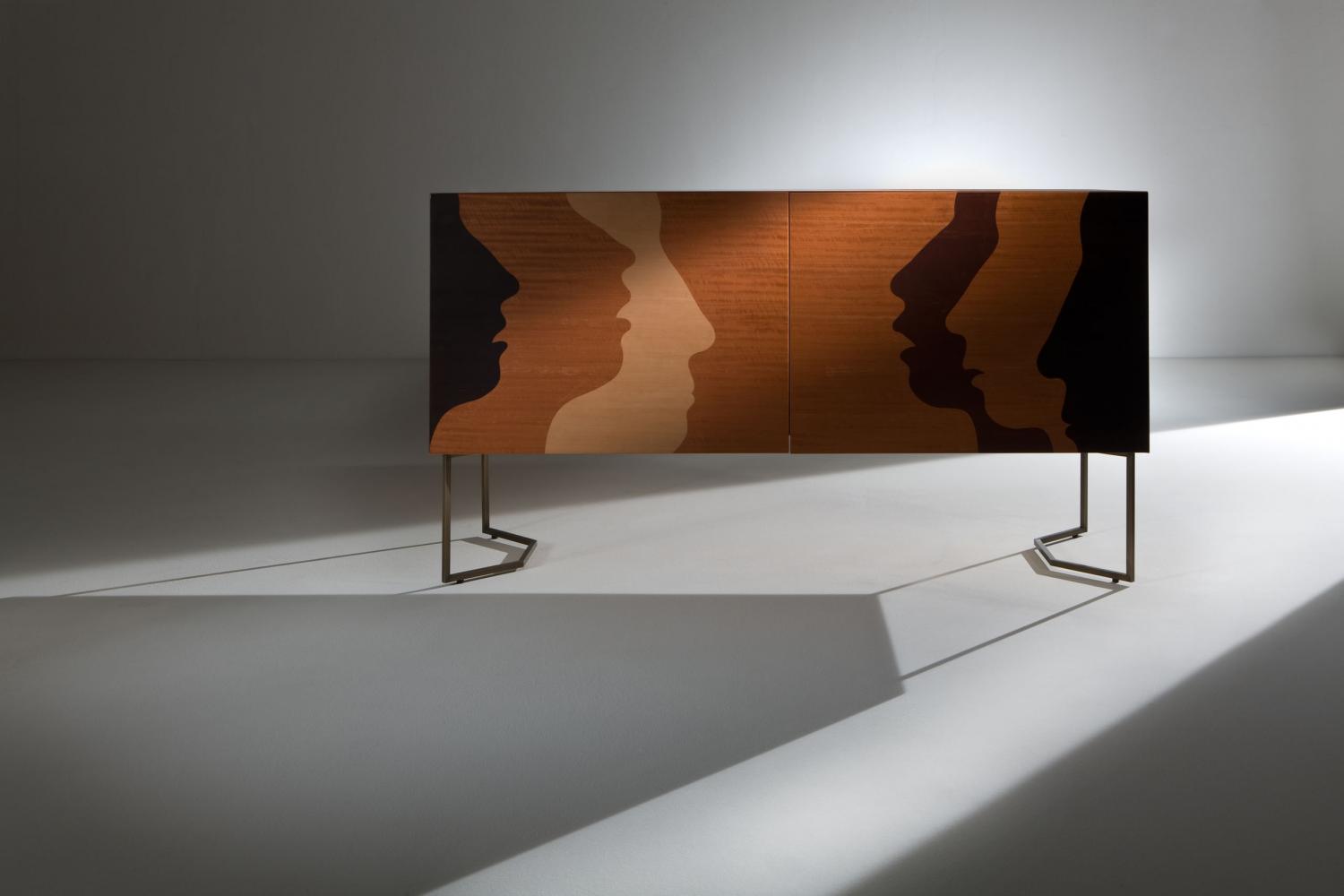 Contemporary inlaid sideboard by Robert Hromec