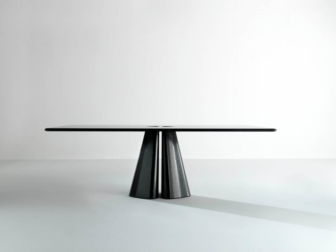 Black marble marquina table for luxury materials interior design decor