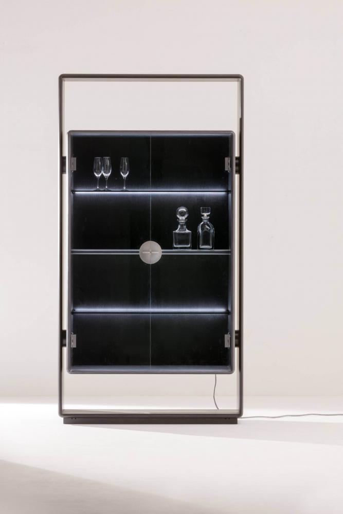 Black iron cenere high sideboard for luxury materials interior design decor