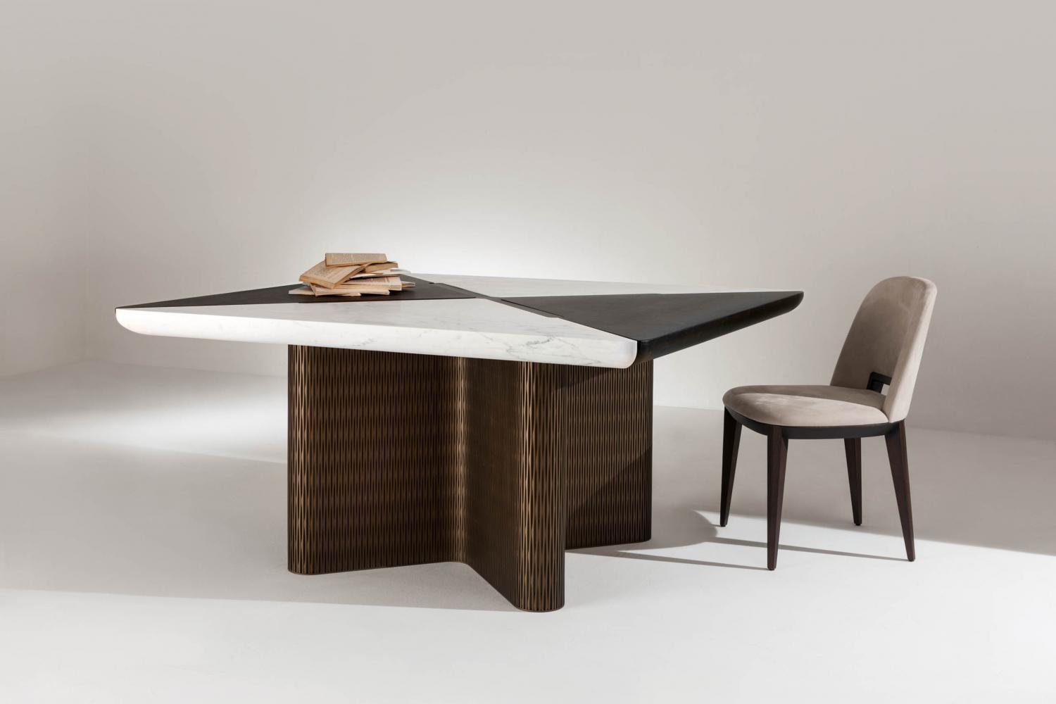 laurameroni rectangular custom table for a luxury modern interior design and decor