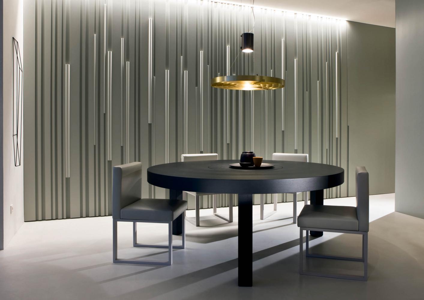 Laurameroni luxury modern made to measure bespoke rounded, elliptical, oval tables for contemporary interior decor and design