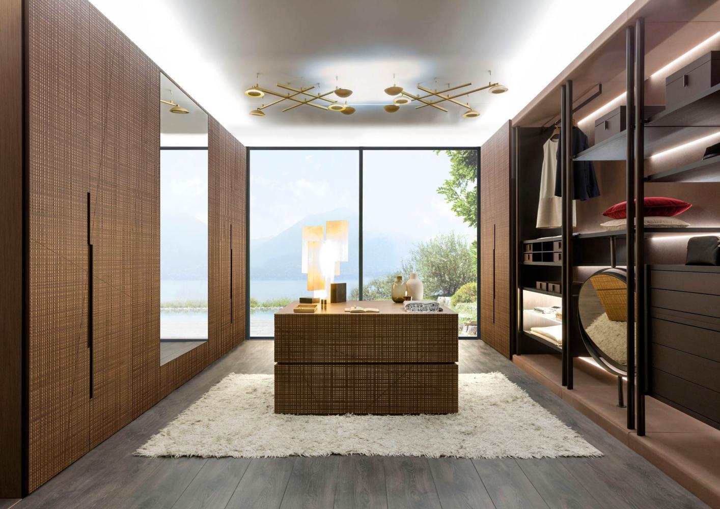 Laurameroni luxury modern made to measure day and night wardrobes or walk in closets for contemporary bedroom or living room interior decor and design
