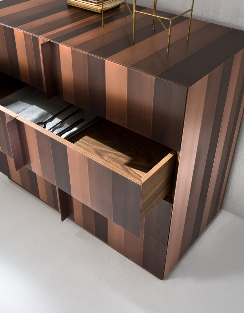 laurameroni modern bespoke stars chest of drawers in burnished copper