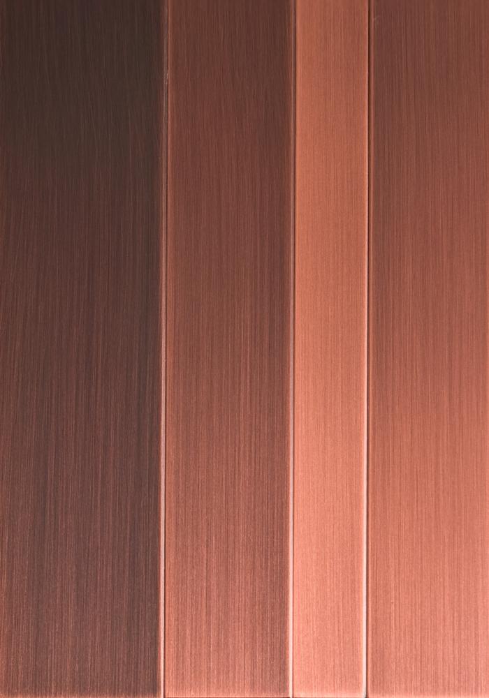 laurameroni precious burnished copper for luxury metal wall panels and doors