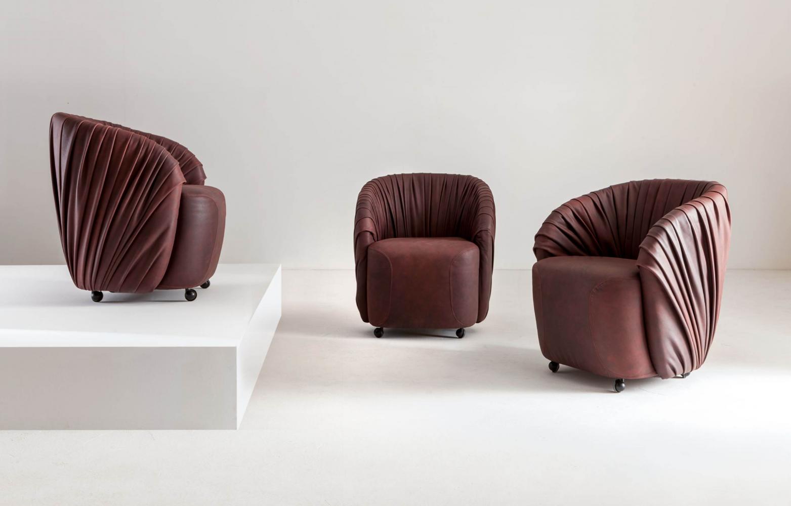 laurameroni burgundy red made to measure furniture and sofas