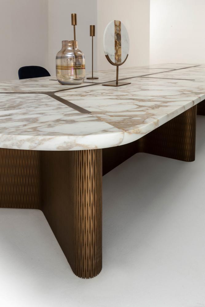 laurameroni luxury modern marble table for contemporary interior design and decor