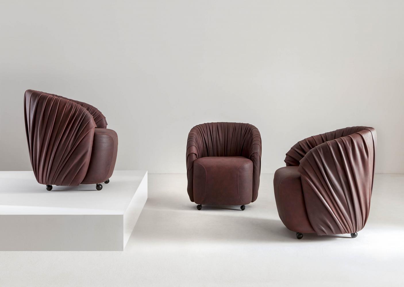 laurameroni draped luxury furniture in customizable colours