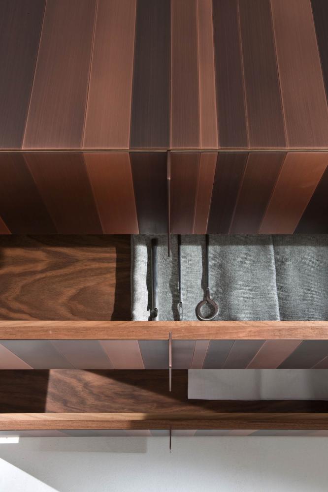 laurameroni modern sideboard in copper for modern interiors