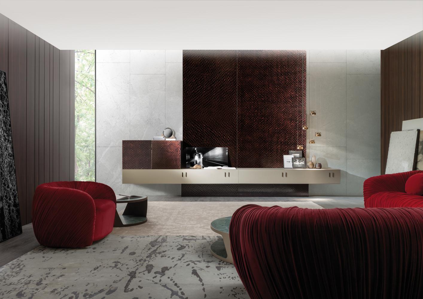 laurameroni red and grey living room interior design inspiration
