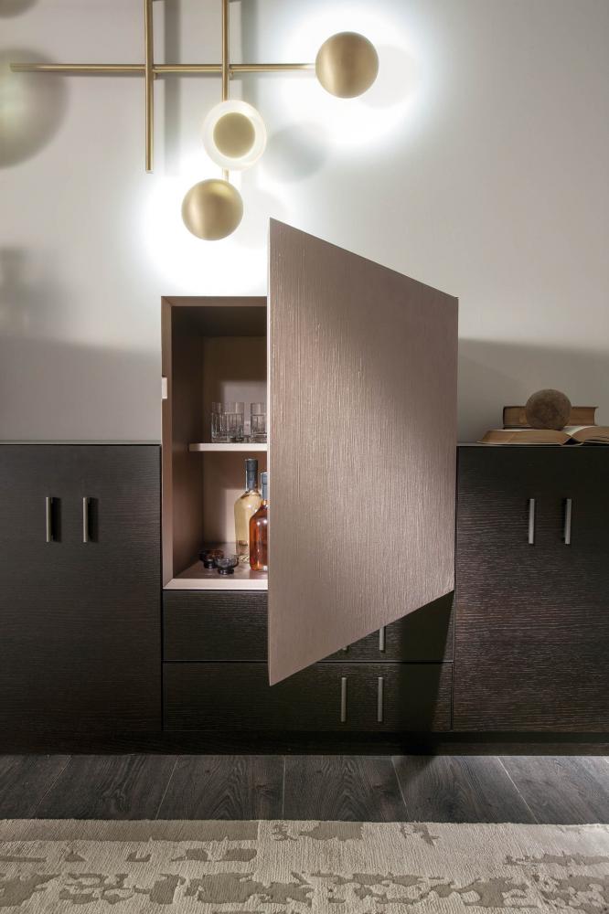 laurameroni custom living room home bar system and wine cabinet