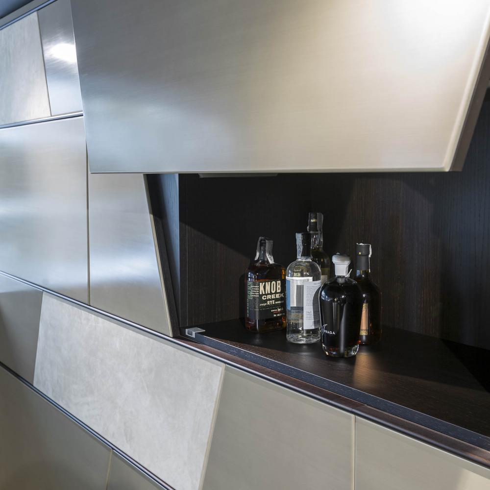 laurameroni custom living room home bar system and wine cabinet
