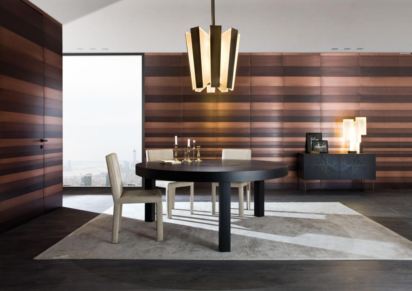 Laurameroni luxury modern made to measure bespoke rounded, elliptical, oval tables for contemporary interior decor and design