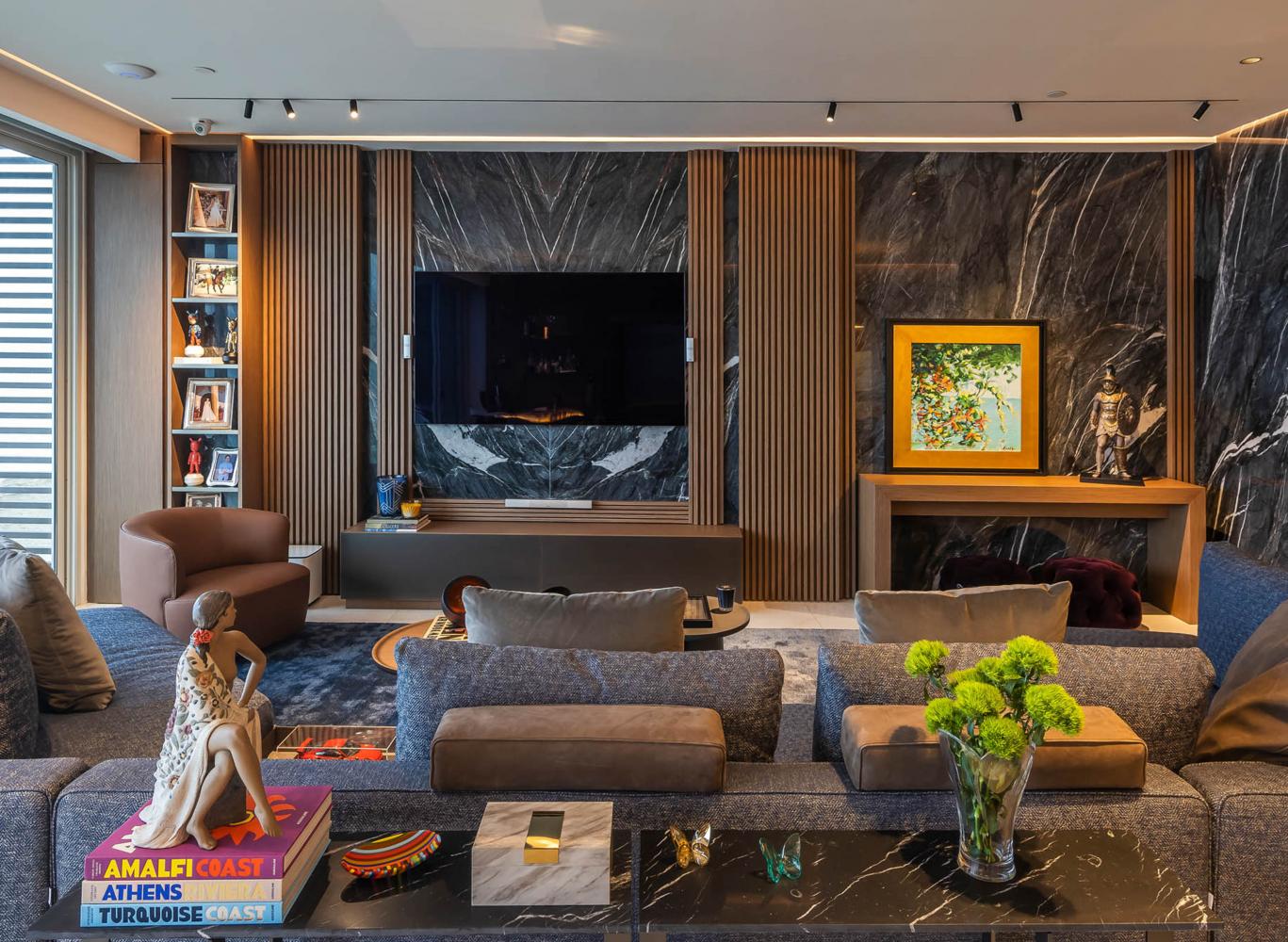 Laurameroni wall panels and custom pieces in ocean reef panama interior design project