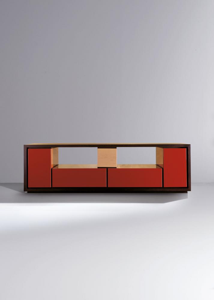 Modern customizable modular wooden sideboard