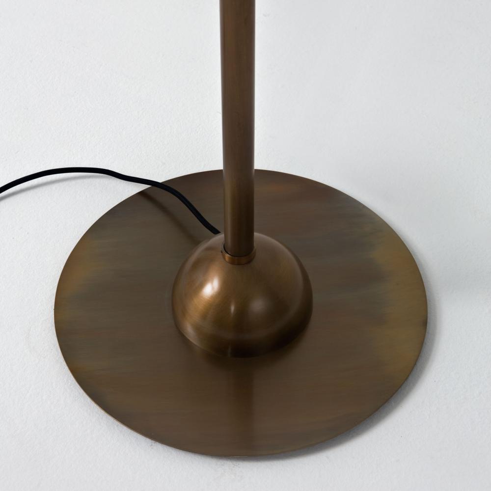 Luxury modern floor lamp Satellite CG 50 with arc structure in burnished brass