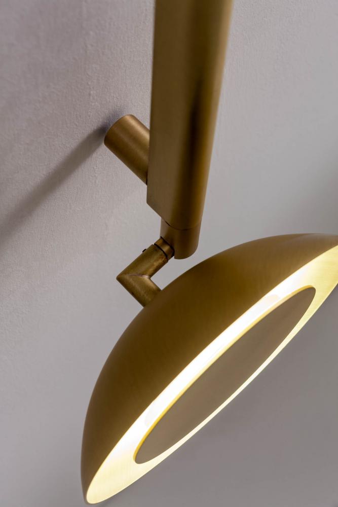 modern satin brass wall or ceiling led lamp for luxury home