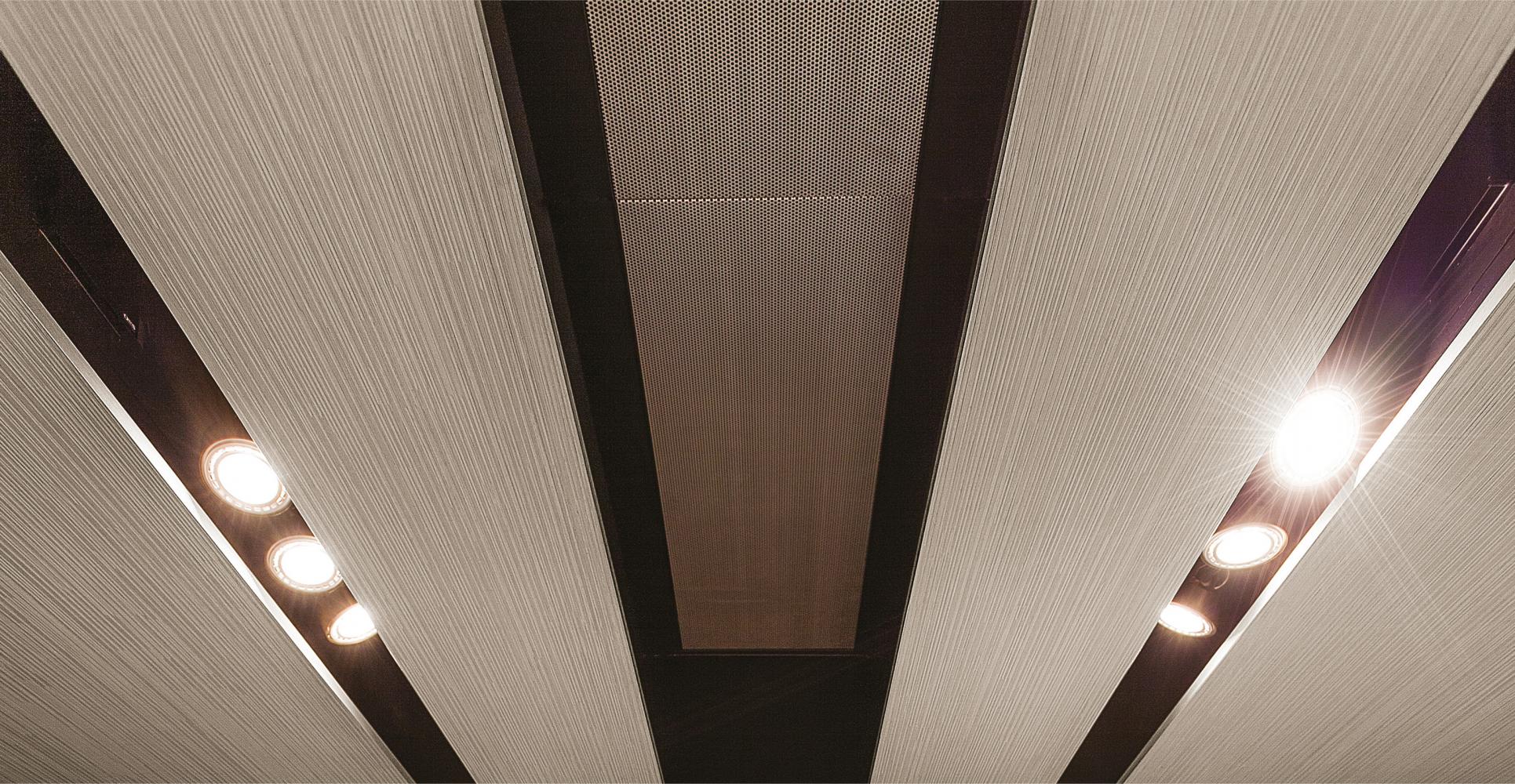 wooden ceiling of bespoke luxury modern kitchen