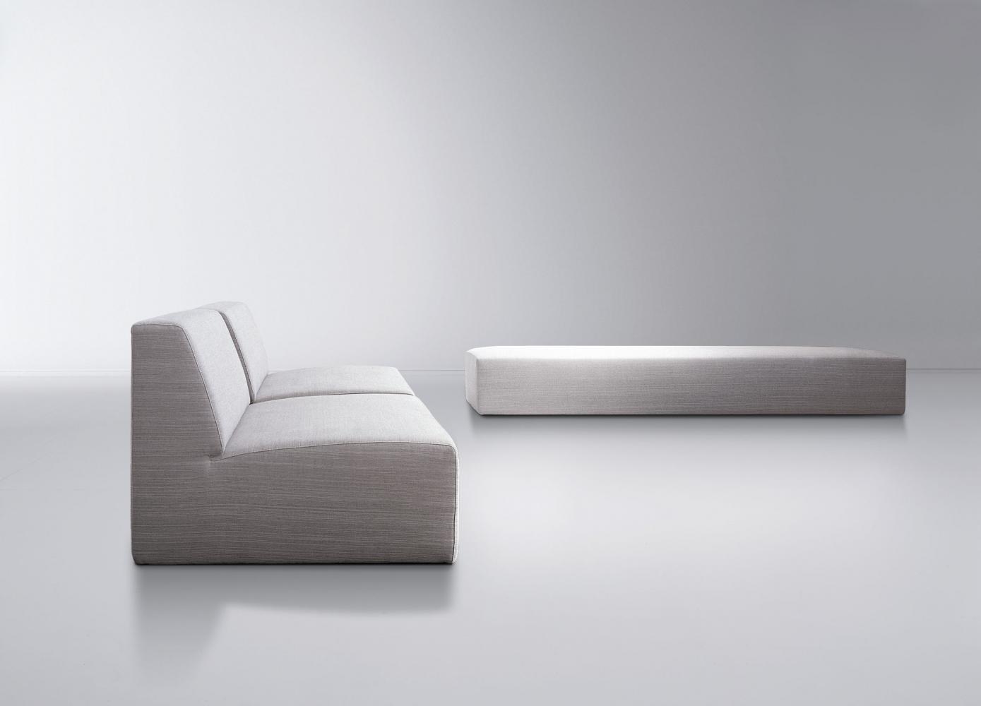 Largo is a modern sofa with minimal design available in leather, fabric or velvet