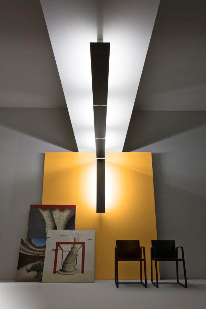 Wall or ceiling mordern modular led lighting system in brass
