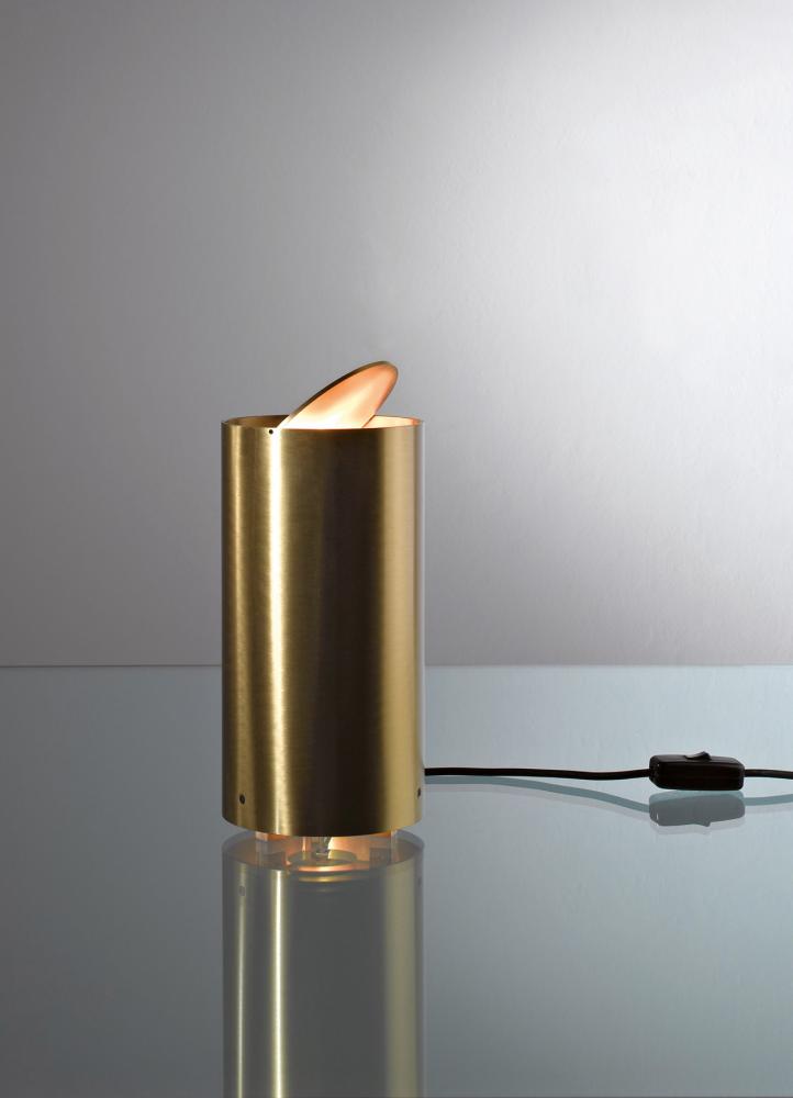 Modern luxury table lamp MF 35 with satin brass tubular structure