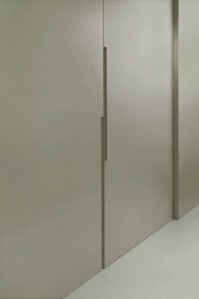 Laurameroni plain sliding door in wood or fabric for a luxury interior design