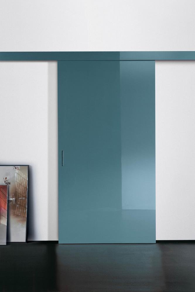 Laurameroni plain sliding door in wood or fabric for a luxury interior design