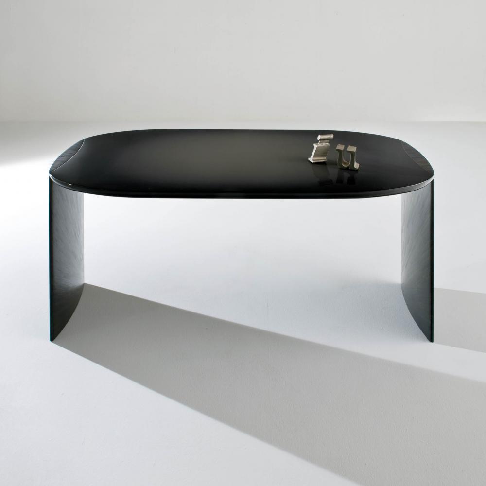 the glossy shaded lacquered top of poe luxury writing desk by laurameroni