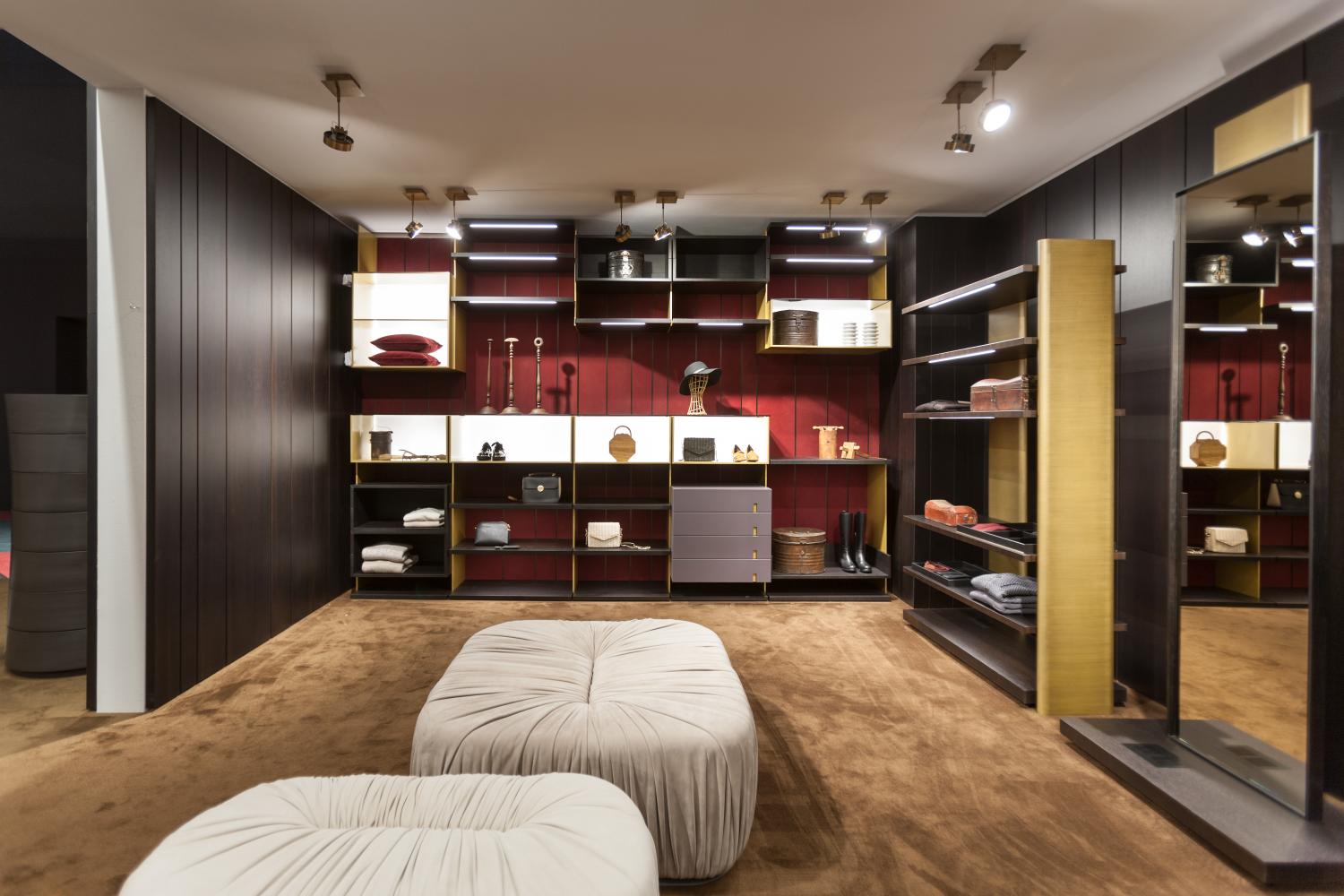 laurameroni luxury interior design bedroom stand at salone del mobile 2018