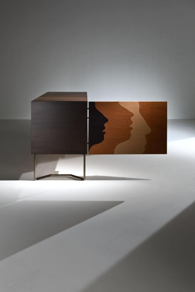 Silenzio Intarsia limited edition sideboard with inlays by Robert Hromec