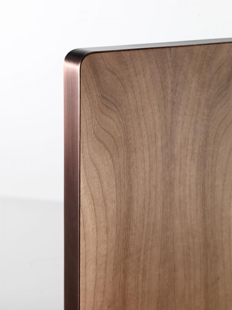 ST 47 Luxury screen clad in brass, copper, iron or stainless steel