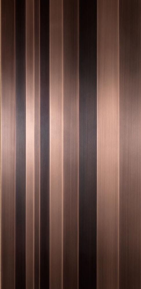 ST 47 Luxury screen clad in brass, copper, iron or stainless steel