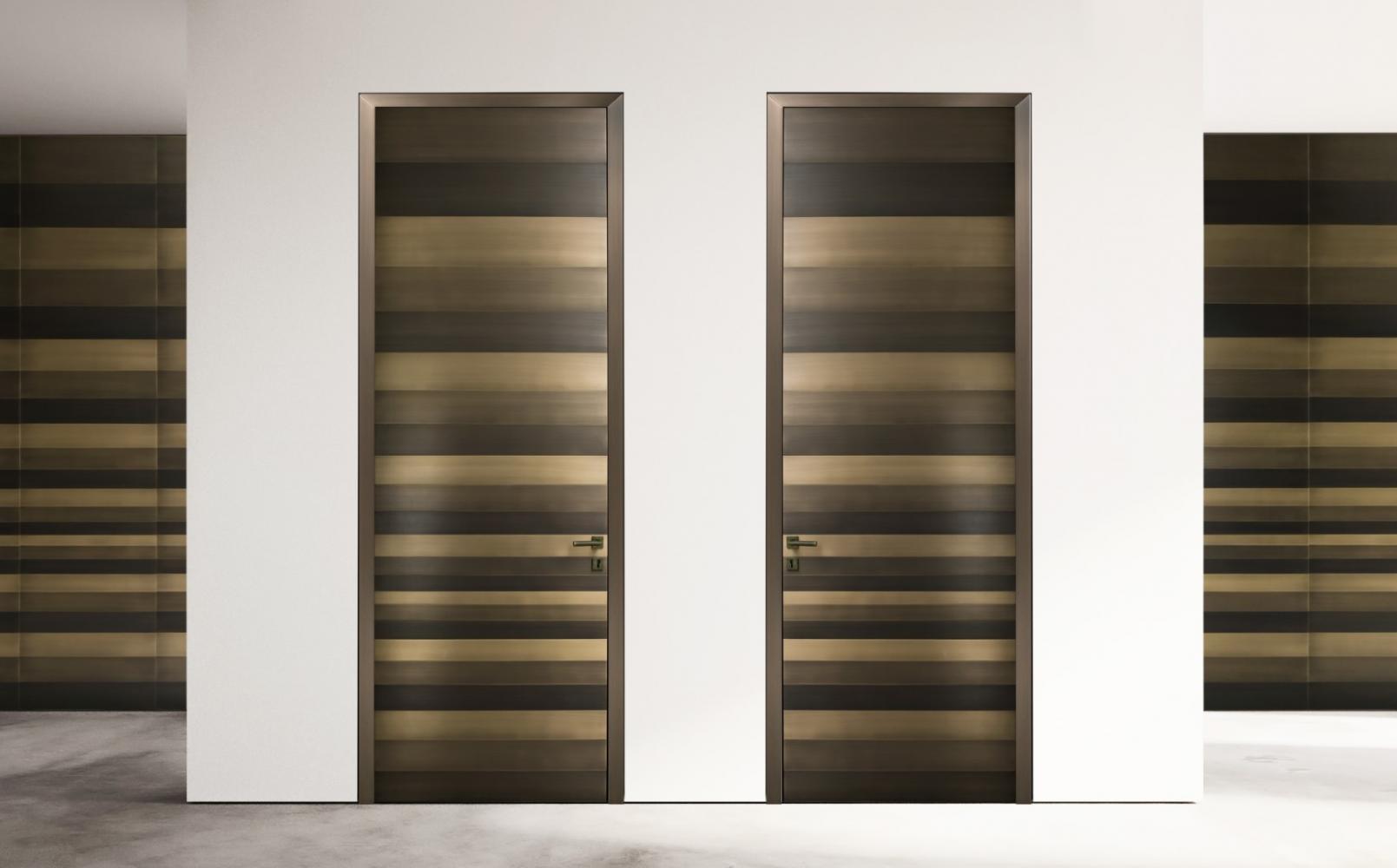 laurameroni stars customizable integrated hinged door in brass copper or iron