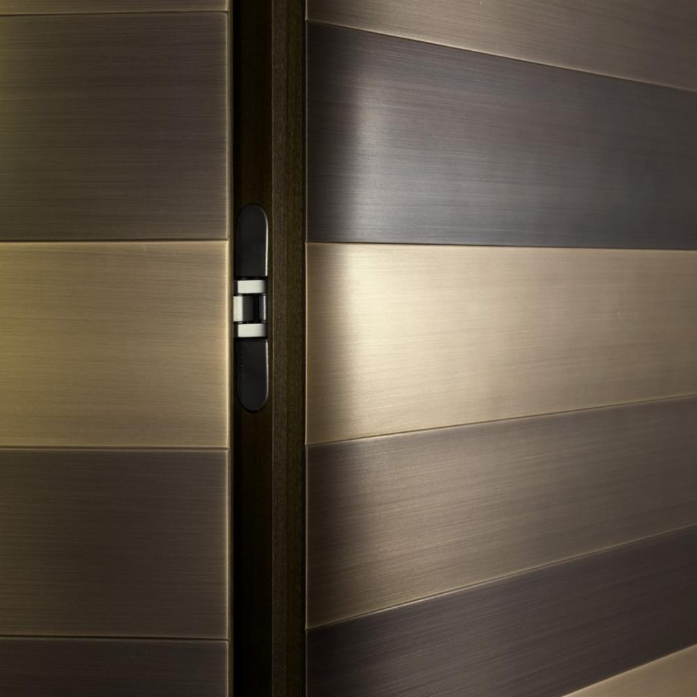 laurameroni stars customizable integrated hinged door in brass copper or iron
