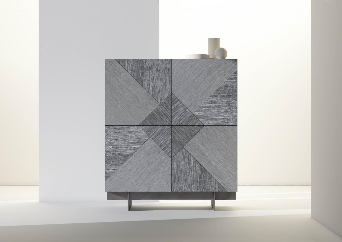 Modern high sideboard with customizable wooden decoration, colours and bar option