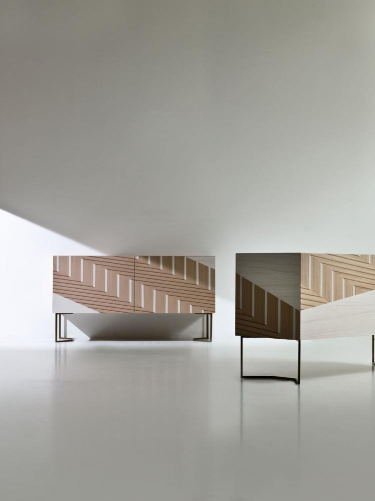 Twill Intarsia limited edition sideboard with inlays by Bartoli Design