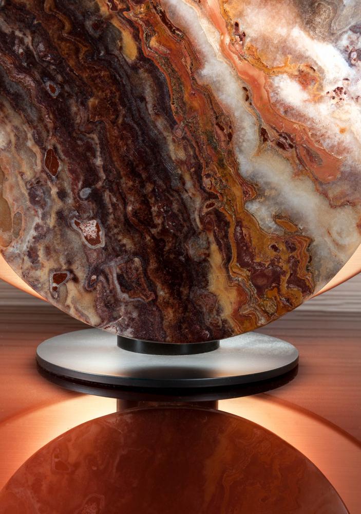 laurameroni customizable clis table lamp in metal and onyx