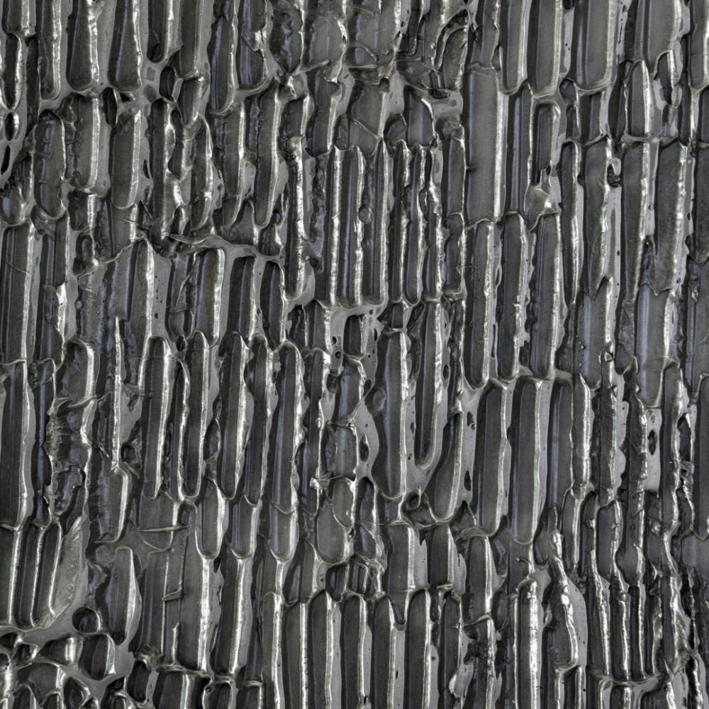 laurameroni made to measure corteccia pivot door in textured liquid metal