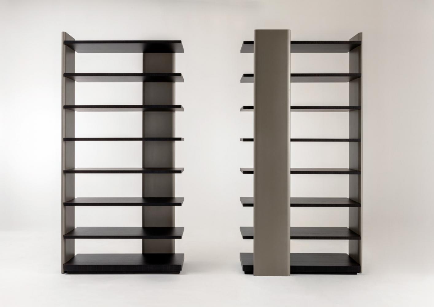 laurameroni made to measure modular bookshelf in luxury materials