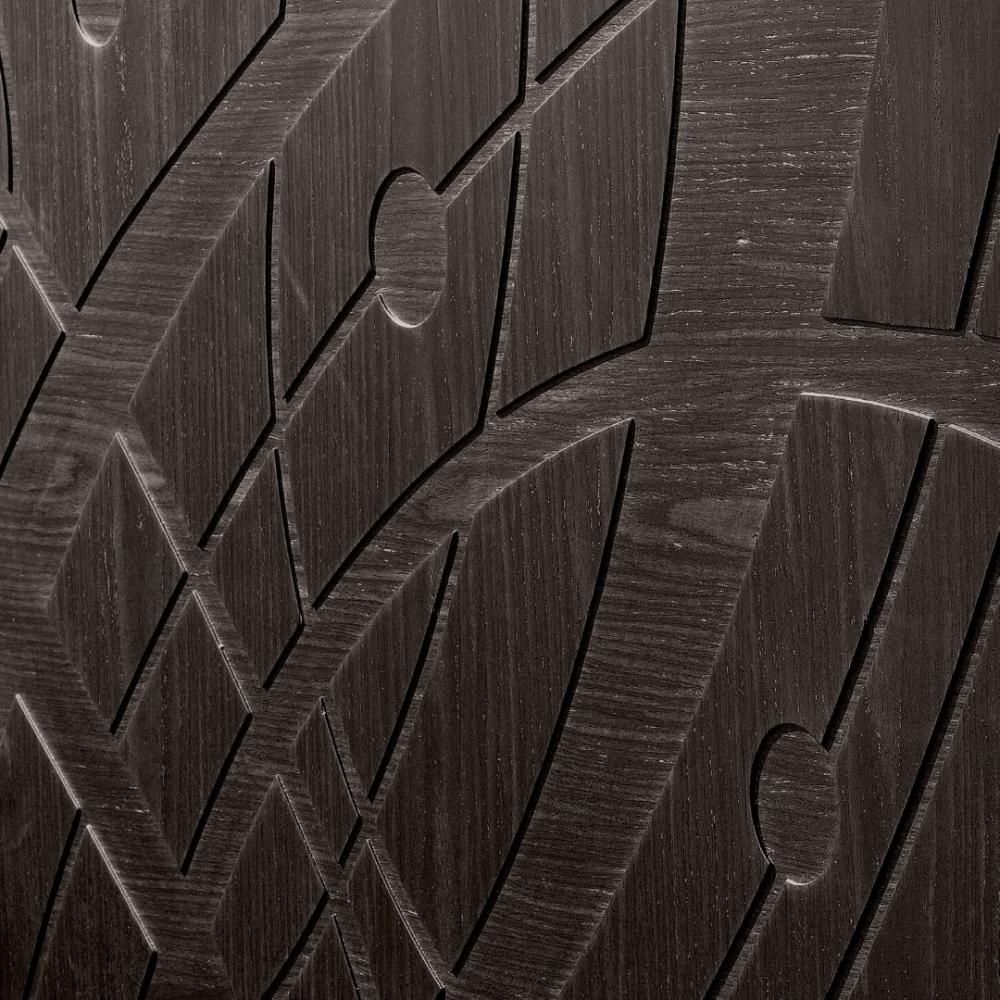 laurameroni made to measure integrated hinged door in carved wood