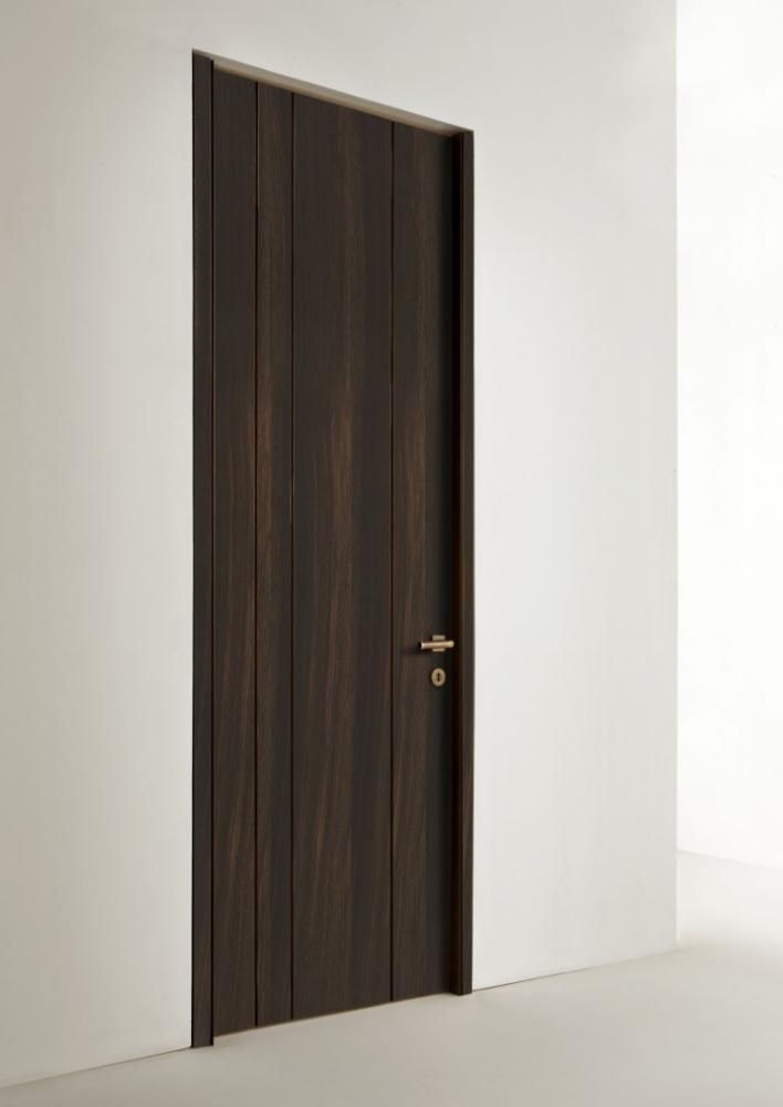 laurameroni made to measure elegant line hinged door in wood