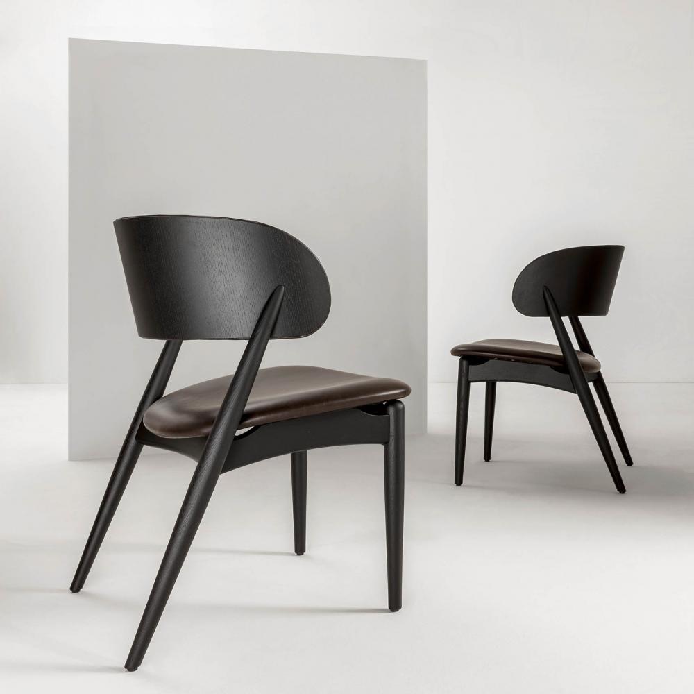 laurameroni modern minimal customizable black chair lv 105
