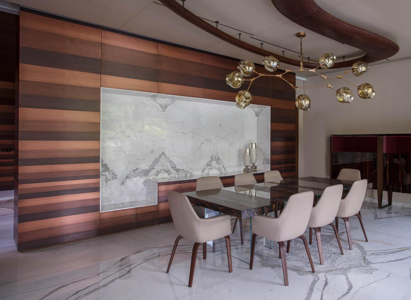 Laurameroni exclusive made to measure furniture in a luxury contemporary family house in new delhi
