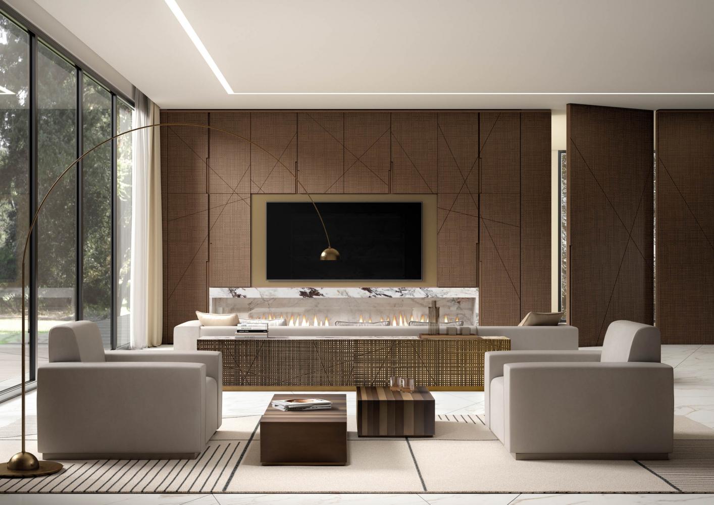Laurameroni Maxima Cabinet System made to measure artisanal, luxury day wardrobes in carved wood