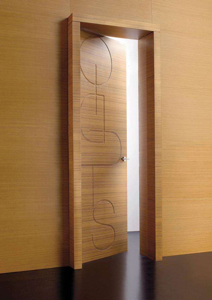 Words modern custom made decorative hinged door for contemporary interior decor