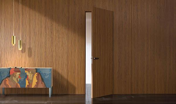 Laurameroni luxury modern integrated hinged doors for a bespoke artisanal interior design and decor