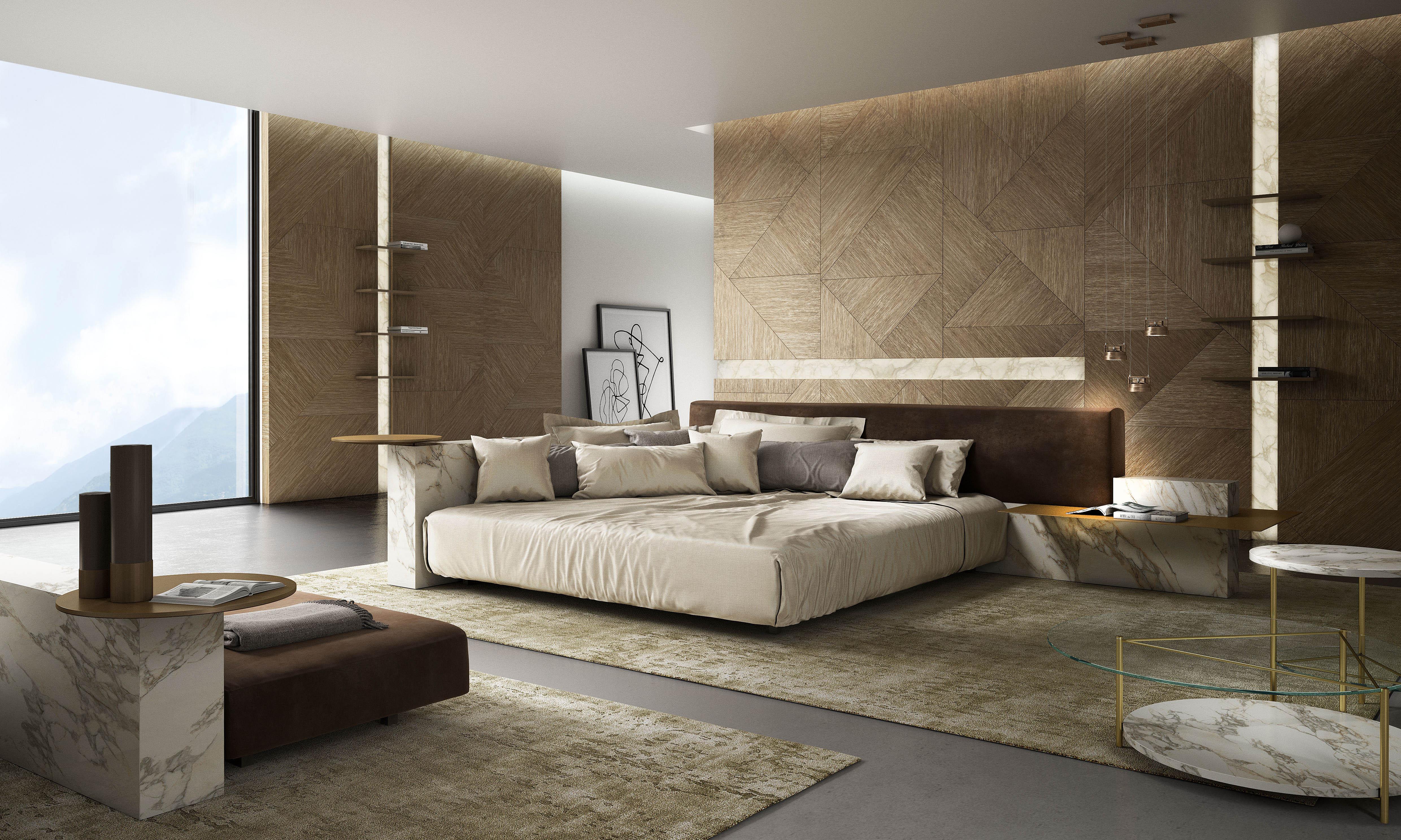 Laurameroni luxury modern integrated wall panels for a bespoke artisanal interior design and decor