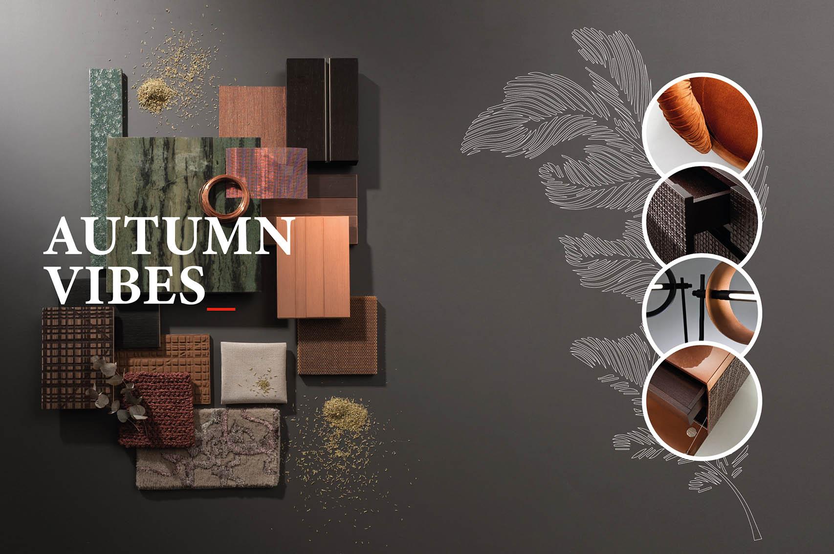 Laurameroni high-end luxury furniture for an exclusive autumn interior design and autumn colour palette inspiration